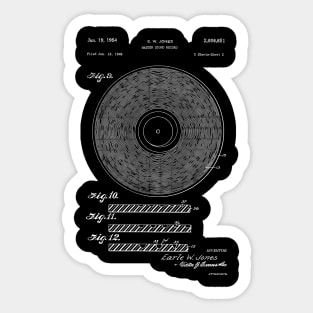 1951 Vinyl Record Patent Print Sticker